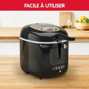 Friteuse Moulinex Original Classique Mega XXL, 2Kg, 1800W, Inox/Noir - AM480870
