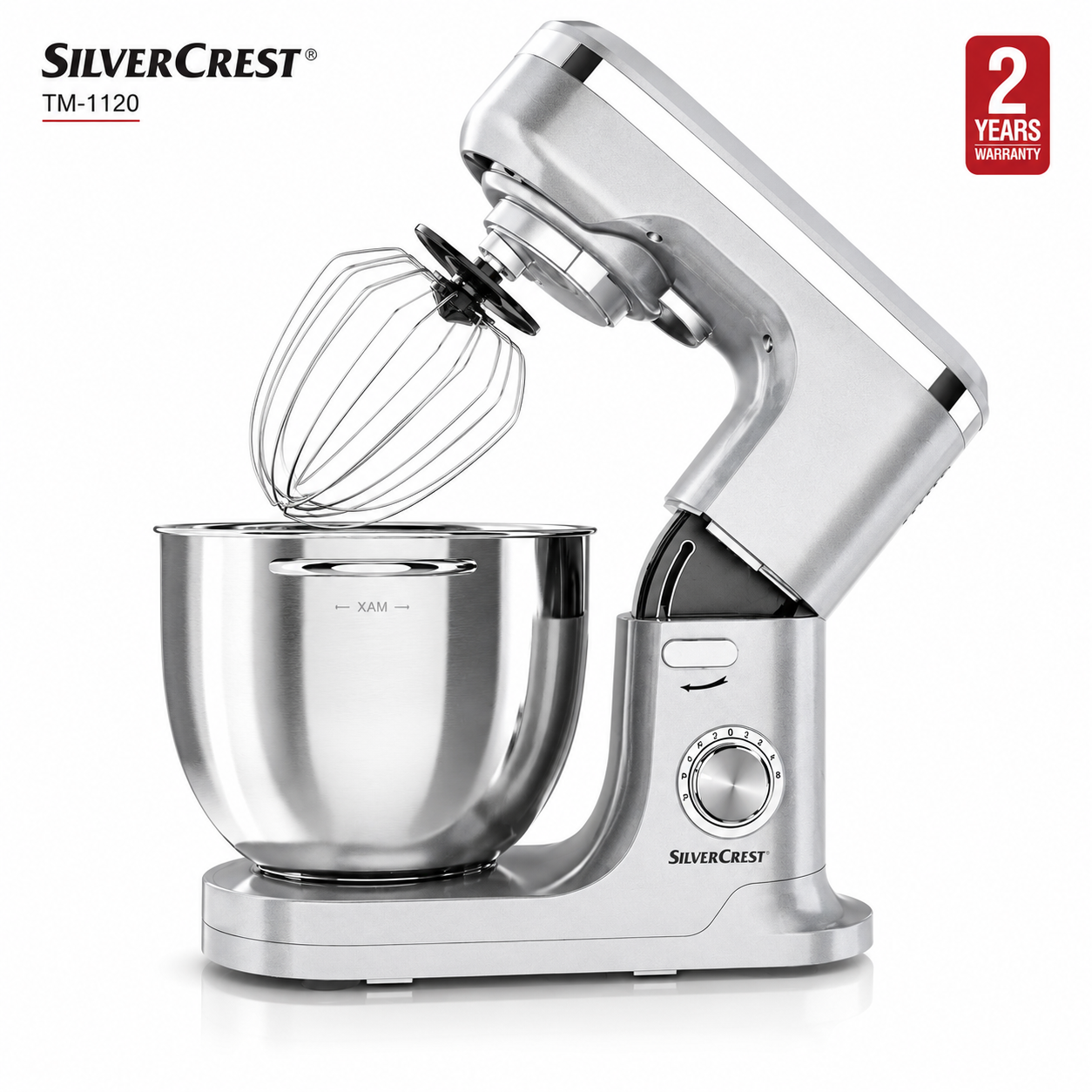 Robot pâtissier professionnel Silvercrest 2000W_10L_ 3 Accessoires TM 1120