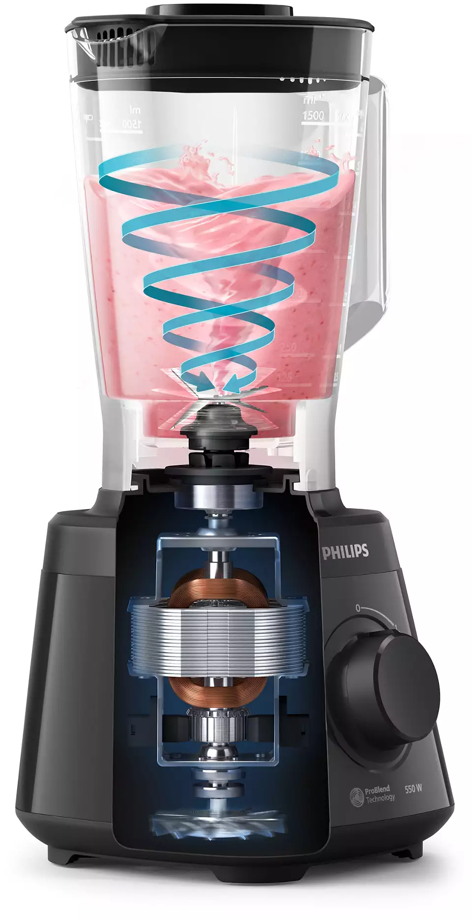 Blender Électrique familial 550W - 2L Avec Technologie ProBlend Philips HR2141/92 – Image 3
