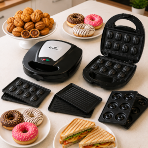 Panineuse inox 3 En 1 " Donut - Djouzia - Panineuse '' MultiSmart MS-SW2123