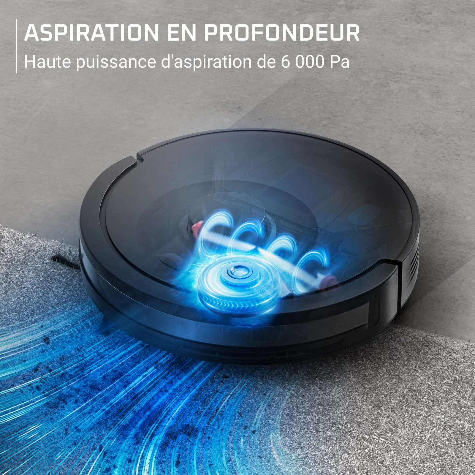Aspirateur robot laveur, 6 000 Pa, Détection laser à 360° Rowenta RR87C5WH – Image 3