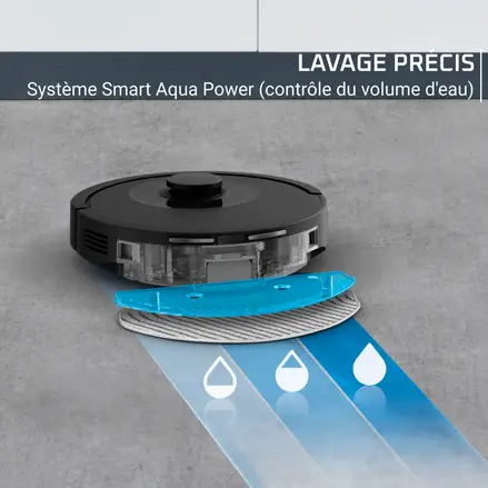 Aspirateur robot laveur, 6 000 Pa, Détection laser à 360° Rowenta RR87C5WH – Image 5