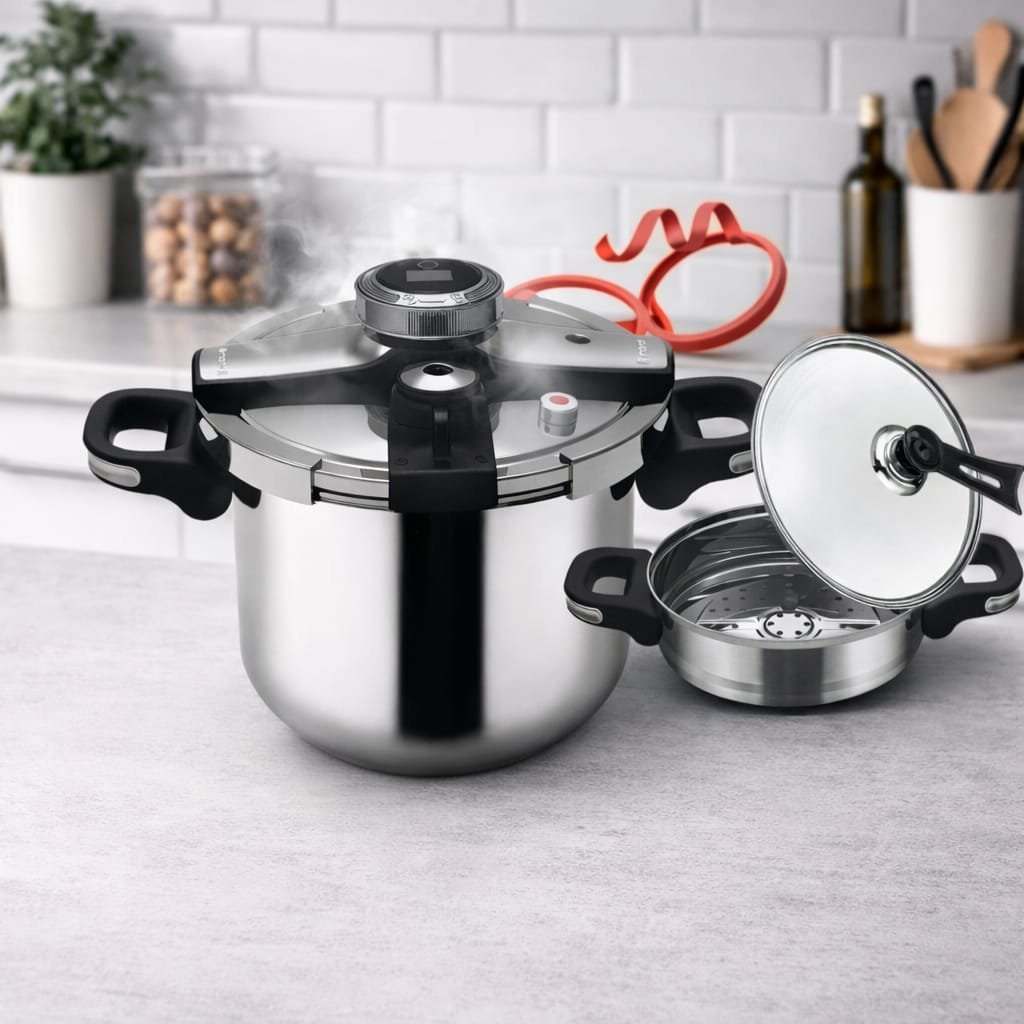 Cocotte 6 L 5 pcs En inox 18/10 avec minuteur Nardi