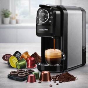 Cafetière 3 en 1 Multi-Capsules et Café poudre 20 Bar 1400W Sonashi SCM-4984