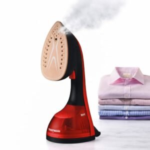 Fer a Repasser et Defroisseur 2 en avec Technologie Ceramique 1600W Trustmann TM-GS-001 couleur rouge