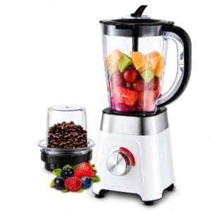 Blender en plastique 2 en 1 - 1.5L 500W PlanetSat PBL-1925 Blanc