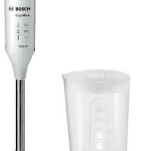 bras Mixeur plongeant BOSCH original ErgoMixx 450 W MSM64110 Blanc, rouge