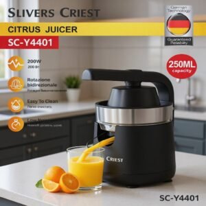 Presse-agrumes Électrique a Bras 200W 250ML SliverS Criest SC-Y4401SC Noir